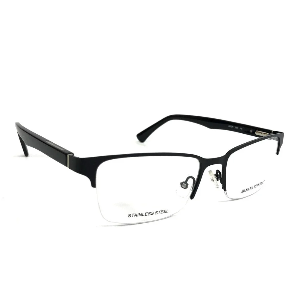 Banana Republic Eyeglasses Frames ANTON 003 Matte Black Rectangle 54-18-145